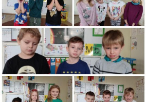 Fotografie dzieci przedstawiające różne emocje