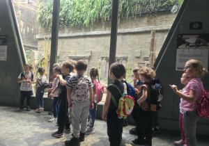 Dzieci zwiedzają orientarium