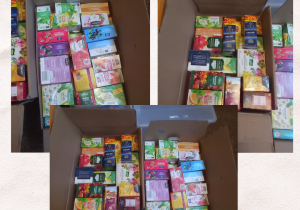 Spakowane pudełka z herbatami